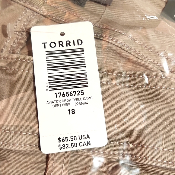 ❤NWT VINTAGE TORRID CROP AVIATOR PANT - HARBOR MIST - COMFORT WAIST - PLUS SIZE - Picture 5 of 13